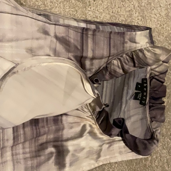 Theory Satin Ruffled Tunic - Picture 2 of 3